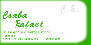 csaba rafael business card
